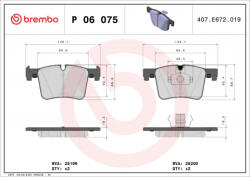 Brembo Set placute frana BREMBO P06075 (P06075)