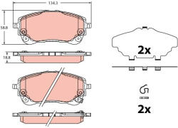 TRW Set placute frana TRW GDB2349 (GDB2349) - turbochic