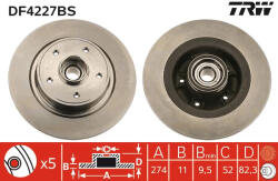 TRW Disc frana spate TRW DF4227BS (DF4227BS)