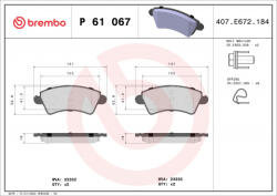 Brembo Set placute frana BREMBO P61067 (P61067)