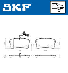 SKF Set placute frana spate SKF VKBP90010E (VKBP90010E)