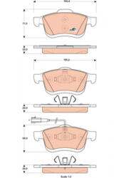 TRW Set placute frana fata TRW GDB1864 (GDB1864)