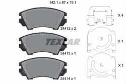 TEXTAR Set placute frana TEXTAR 2441201 (2441201) - turbochic