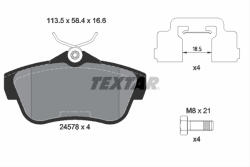 TEXTAR Set placute frana TEXTAR 2457801 (2457801) - turbochic