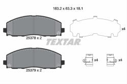 TEXTAR Set placute frana TEXTAR 2537801 (2537801) - turbochic