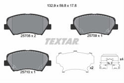 TEXTAR Set placute frana TEXTAR 2570801 (2570801) - turbochic