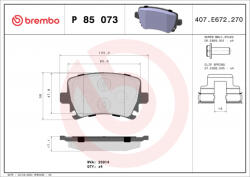 Brembo Set placute frana BREMBO P85073 (P85073)