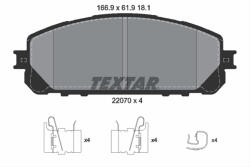 TEXTAR Set placute frana TEXTAR 2207001 (2207001) - turbochic
