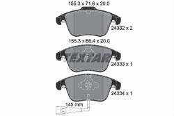 TEXTAR Set placute frana TEXTAR 2433301 (2433301) - turbochic