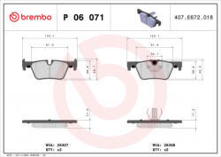 Brembo Set placute frana- PS BREMBO P06071 (P06071)