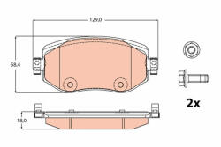 TRW Set placute frana fata TRW GDB2175 (GDB2175)