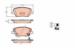 TRW Set placute frana fata TRW GDB2151 (GDB2151)