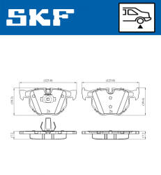 SKF Set placute frana spate SKF VKBP90240 (VKBP90240)