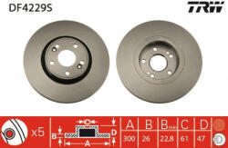 TRW Disc frana fata TRW DF4229S (DF4229S)