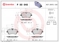 Brembo Set placute frana fata BREMBO P50045 (P50045)