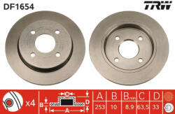 TRW Disc frana spate TRW DF1654 (DF1654)