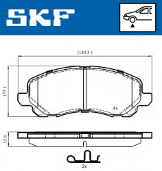 SKF Set placute frana fata SKF VKBP80169A (VKBP80169A)