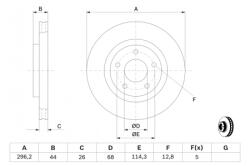Bosch Disc frana fata BOSCH 0986479C04 (0986479C04)