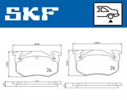 SKF Set placute frana spate SKF VKBP90120 (VKBP90120)