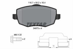 TEXTAR Set placute frana TEXTAR 2407302 (2407302) - turbochic