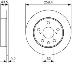 Bosch Disc frana spate BOSCH 0986479C44 (0986479C44)