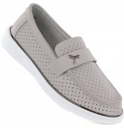 VINCEZA Női bőr papucs szürke Vinceza 93221 37 (26-93221 GR SKÓRA)