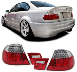  BMW E46 1998-2003 coupe piros fehér LED-es hátsó lámpa pár