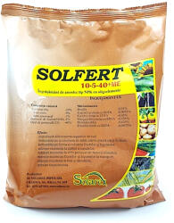 Solarex Solfert 10-5-40+ME 20 kg, ingrasamant tip NPK+ microelemente, Solarex, imbunatateste acumularea naturala de zahar in fruct, imbunatateste forma si culoarea fructelor si legumelor, mareste timpurietate