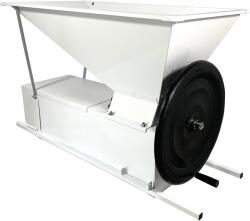 Enoitalia Eno 3 smalto manual, zdrobitor desciorchinator struguri, Enoitalia, cuva si carcasa din tabla smaltuita, cuva cu valturi, productivitate 300-500 kg/h, productie Italia
