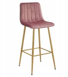  Scaun de bar POZZA VELVET, roz