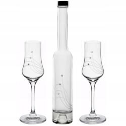 Set Platina Grappa 100ml 30538 Kristály (1+2 db) (1009)
