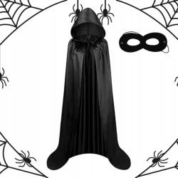  Halloween Köpeny Kapucnival Maszk Boszorkány Varázsló Ruha Fekete (Peleryna czarownicy czarownika czarna)