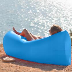 RETOO Felfújható napozóágy Retoo Lazy Air Bag kék 190 x 70 cm 200 Kg (S082)
