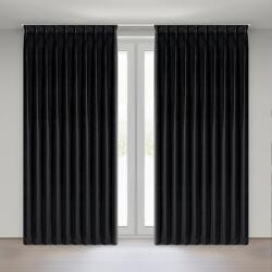 Takoy Fekete bársony sötétítő függöny 125x270 cm (készre méret) flex akasztós - MELANIE