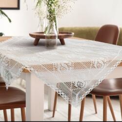 Takoy Csipkés asztalterítő 85x85 cm fehér ROSALY boho stílusban