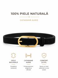 ElectraStore Curea Miu Din Piele BlackGold (C4932)