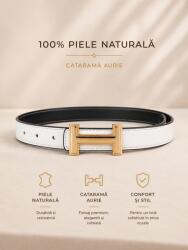 ElectraStore Curea Hermina Din Piele Alba (C4933)