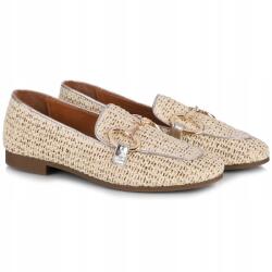 Bombonella Női mokaszin Bombonella 1T 01 517 16 Gold Wicker fonott bézs MÉRET. 40 (1T 01 517 16 GOLD WICKER)