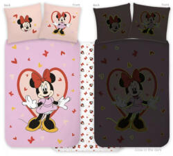 Disney Minnie sötétben világító gyerek, ovis ágyneműhuzat 100×135 cm, 40×60 cm Nr 01