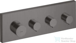 Hansgrohe AXOR SHOWERSOLUTIONS falsík alatti termosztát modul, elzáró szelep színkészlet DN20, szálcsiszolt fekete króm 10751340 (10751340)