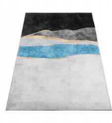 dywanypers Szőnyeg 120x170 CM Szürke Kék Fekete Arany Nappali Csúszásgátló Bcf (2430 TOSCANA kamień szary złoty lazurowy)
