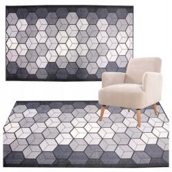 Allvo Nappali Szőnyeg téglalap 220 x 100 Dekoratív Modern Mintás XL 100x220 (Cubik D6862)