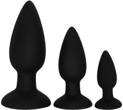 Guilty Toys Set of 3 Anal Plugs with Suction Cup, Liquid Silicone