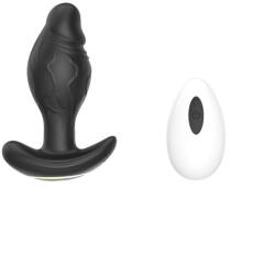 Guilty Toys Realistic Anal Vibrator, Remote Control, Mobile App, Bluetooth Connectivity, Silicone, Black, USB, 11 cm Vibrator