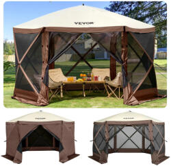 VEVOR Pop-up kemping pavilon 3, 05x3, 05 m szúnyoghálós party sátor 8 fő részére