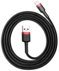Baseus Cablu Lightning USB 0, 5m Baseus, 2, 4A, Nylon și Aluminiu, Roșu+Negru (2070215)