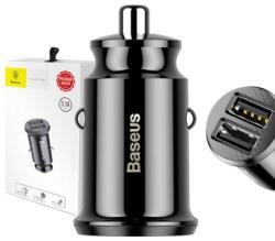 Baseus Incarcator auto Baseus Grain 2x USB, 5V, 3.1A, negru (2070272)