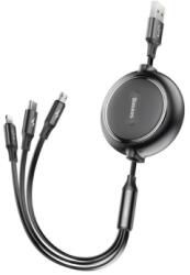 Baseus Cablu extensibil Baseus Golden Loop 3in1 USB - micro USB / Lightning (2070141)