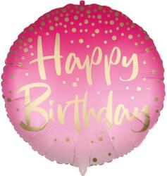Procos Balon din folie Happy Birthday - Ombré roz 46 cm