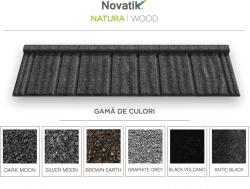 Novatik NATURA WOOD - Tigla metalica cu roca vulcanica